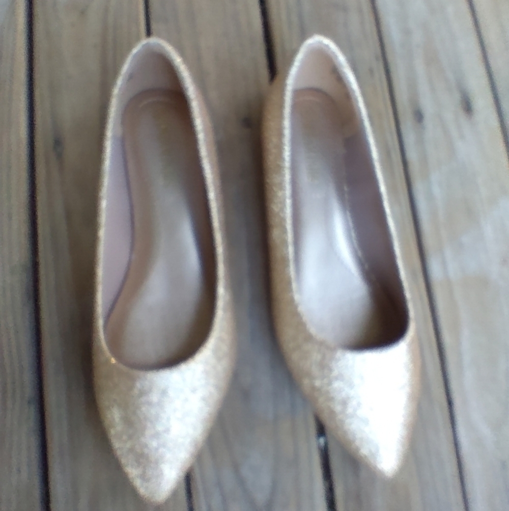 Brand New Women's Dream Pairs Gold Glitter Ballet Flats Size 9 Sparkly Glittery